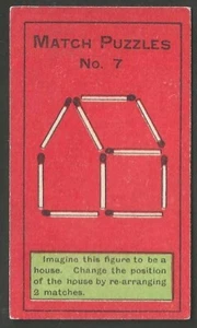 SNIDERS & ABRAHAMS (AUSTRALIA)-MATCH PUZZLES 1908-#07- QUALITY CARD!! - Picture 1 of 2