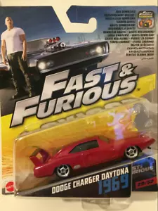 Fast & Furious 6 1969 Dodge Caricabatterie Daytona 1:55 Scala Mattel FCN86 2017 - Foto 1 di 2