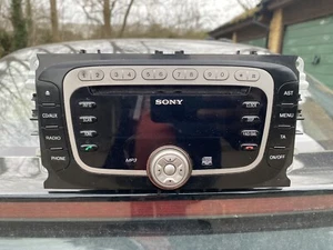 Ford Focus/Mondeo/Fiesta Sony MP3 Bluetooth Aux Radio/Cd Player With Code - Picture 1 of 3