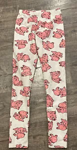 Leggings, Hugo Loves Tiki, Elephant Legging Size 8 T Pants Heart Pink Stretch - Picture 1 of 10