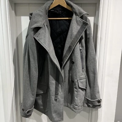 Mens French Connection Grey Coat Jacket XL. RRP £80 - Image 1 of 4