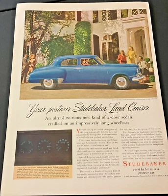 1947 Studebaker Commander Land Cruiser - Vintage Original Print Ad / Wall Art - Image 1 of 4