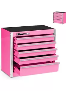 P.I.T. Mini Pink Tool Box, Portable 5-Drawer Micro Roll Cab 5 drawer, - Bild 1 von 7