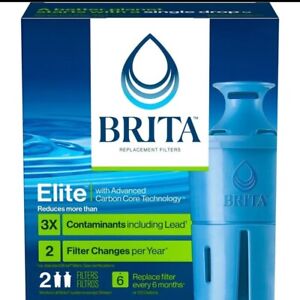 2 Pack BRITA Elite Replacement Filters (BRAND NEW FACTORY SEALED IN BOX)