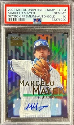 Marcelo Mayer ~ 2022 Skybox Metal Universe Champions ~ Premium Auto Gold PSA 10  - Image 1 of 2