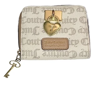 Juicy Couture VTG 90s Y2K Gothic Status Lock And Key Embellished Bifold Wallet - Picture 1 of 15