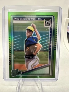 2025 DONRUSS OPTIC JACOB MISIOROWSKI RATED PROSPECT LIME GREEN PRIZM #26 /149 - Picture 1 of 2