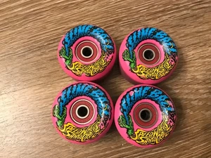 Santa Cruz SLIME BALLS VOMITS MINI Skateboard Rollen 53mm 97a PINK reds bones. - Bild 1 von 4