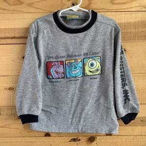 Vintage Monsters Inc Kids Sweater Disney Pixar 4T? Embroidered Patches Y2K - Picture 1 of 6