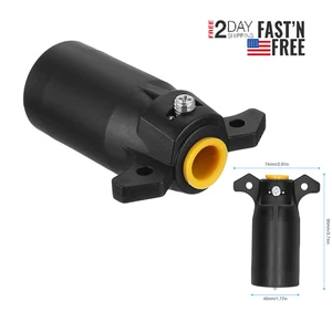 7 Way Round RV Style Trailer Light Plug Connector Replacement End Blade Pin - Picture 1 of 12