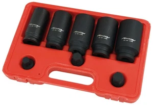 6pc Drive Shaft Socket 30,32,36mm 1/2" Deep Impact 14,17,19mm Hex 12 Point - Picture 1 of 3