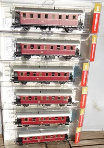 Fleischmann H0 Konvolut Set 6 x rote Donnerbüchsen-Personenzugwagen DB Rarität - Bild 1 von 14