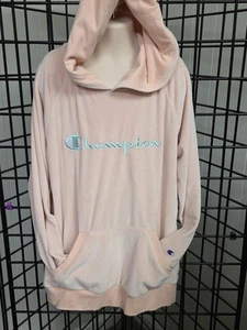 Champion Girls Rose Pink Long Sleeve Embroideried Logo Hoodie Size Large - Picture 1 of 6