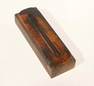 Vintage Buchstabe "Q" Holz Brief Presse Druckblock 5 Zoll Groß - Bild 1 von 6