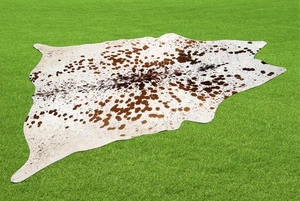 Alfombra 100 % genuina de piel de vaca alfombra de cuero 16,67 pies cuadrados (50"x48") A-333 - Imagen 1 de 3
