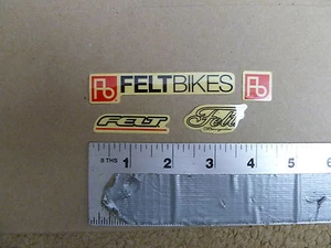Felt Bikes Large 4 pack blk/red/clear Sticker Decal - Picture 1 of 1