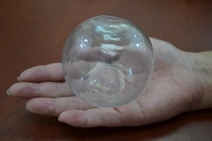 CLEAR REPRODUCTION BLOWN GLASS FLOAT FISHING BUOY BALL 3" - Picture 1 of 1