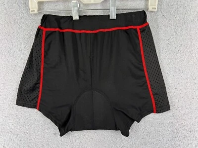 Pantalones Cortos de Ciclismo Para Mujer Medianos Negros Rojos Nylon Mezcla Spandex Acolchados Súper Gel Foto 1 de 4
