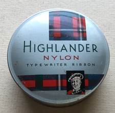 VINTAGE HIGHLANDER TYPEWRITER RIBBON TIN