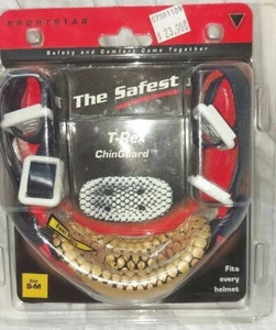 SportStar T-Rex Beige Football Chinstrap Sport Chin Guard SM/MED - Picture 1 of 7