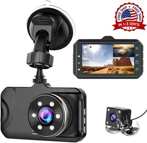Camara grabadora para auto seguridad delantera y retro reversa estacionamiento - Picture 1 of 8