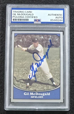 GIL McDOUGALD Signed Pacific Baseball Card-NEW YORK YANKEES-PSA - Image 1 of 3