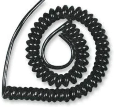 CABLE FLEXIBLE DE RED ESPIRAL CABLE RIZADO 13a BOBINA ELÁSTICA 3 x 1.25mm NÚCLEO 0.5m a 1.5m