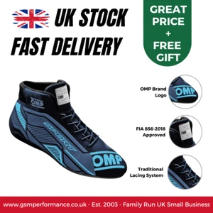 OMP Sport Race Rally Track FIA 8856-2018 Approved Soft Microfibre Racing Boots - Bild 1 von 2
