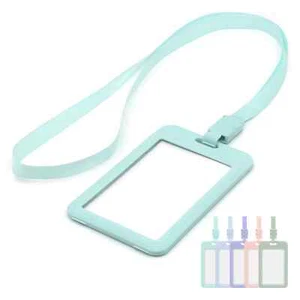 Lanyard with Plastic Card Holder ID Pocket Badge Soft Plain Neck Strap & Pass UK - Picture 1 of 37