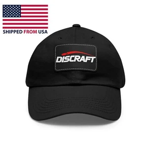 Sombrero de papá negro Discraft Boats con parche de cuero - Imagen 1 de 2
