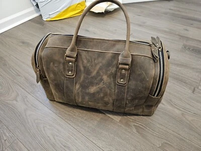 20" Vintage handicraft Handbag buffalo Genuine Leather Handmade Luxury Briefcase - Image 1 of 4