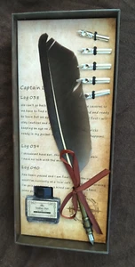 Dolin Youpin - 1502 World Map Series - Steam Punk - Feather Pen & Nibs Set - Picture 1 of 4