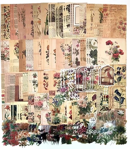 200PCS Vintage Scrapbooking Supplies Pack for Junk Journal Bullet Journals Plann - Picture 1 of 9