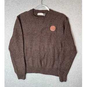 EC77 Elusion Sweater Women's 2XL Dark Brown Wool Tight Knit Crew Neck Pullover - Picture 1 of 10