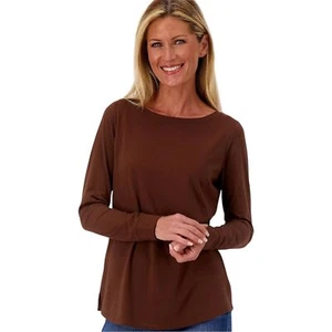 Top Belle by Kim Gravel TripleLuxe Tejido Cuello Barco Talla GRANDE QVC CAFÉ - Imagen 1 de 1