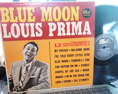 JAZZ LP, LOUIS PRIMA, 	BLUE MOON, 	dlp-3385,  VG+, SPIN CLEANED - Image 1 of 3
