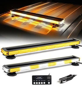 35'' Rooftop Strobe Light Bar 270 LED Magnetic Double Side Tow Emergency Warning - Picture 1 of 36