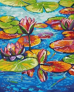 Dreamer Designs Diamond Art Waterlilies Of Summer 15.7x19.7 New - Picture 1 of 2