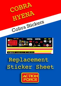 Action Force Cobra Hyäne Vintage Ersatz Aufkleber Palitoy Decals GI Joe - Bild 1 von 6
