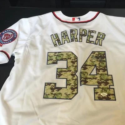 Bryce Harper Signed Authentic Washington Nationals Game Model Jersey JSA COA - Image 1 of 4