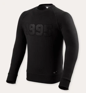 FELPA CASUAL UOMO REV'IT SWEATER ADAM MAN BLACK TG XXL - Picture 1 of 2