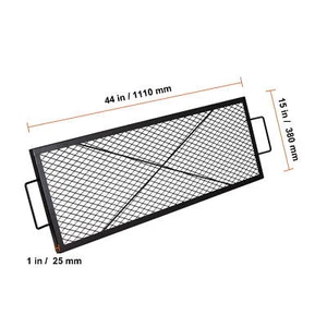 KFFKFF 44" Rectangle Cooking Grate Heavy-Duty Steel Fire Pit Grill Grate - Picture 1 of 8