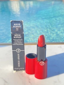 Giorgio Armani Lipstick Rouge Ecstasy Excess Moisture Rich, 401 Hot, 0.14 oz NIB - Picture 1 of 8