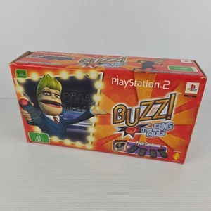 BUZZ! The Big Quiz Boxed Playstation 2 PS2 Game Set - 4x Buzzers + Game Complete - Picture 1 of 14
