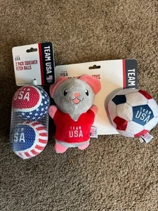 Olympic Team USA Licensed Squeaky Plush Dog Toy BENEFITS CHARITY - Picture 1 of 1