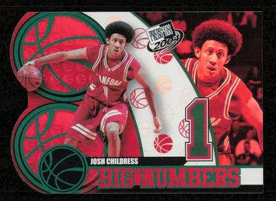 Pase de prensa 2004 grandes números #9 Josh Childress baloncesto Stanford casi nuevo Foto 1 de 3