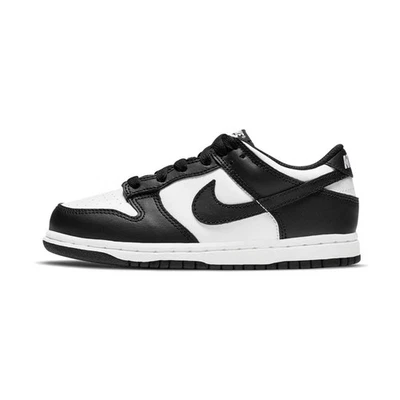 BOYS PRE SCHOOL NIKE DUNK LOW LITTLE KIDS_WHITE/BLACK-WHITE CW1588-100-SIZE 3 - Image 1 of 3