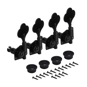 Juego de 4 clavijas de afinación de bajos izquierda 4L cabezales de máquina sintonizador color negro 1:19 - Imagen 1 de 9