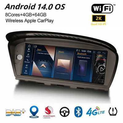 8,8" IPS Android 14 Navi DAB+ Autoradio BMW E90 E91 E92 E93 E60 E61 E63 E64 CCC - Bild 1 von 4