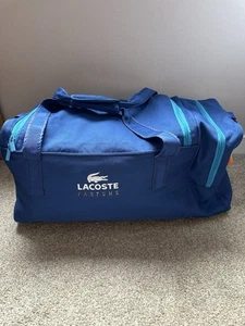 Vintage Lacoste Parfums Duffle Hold-all Perfume Gym Sports Bag Blue - Picture 1 of 23